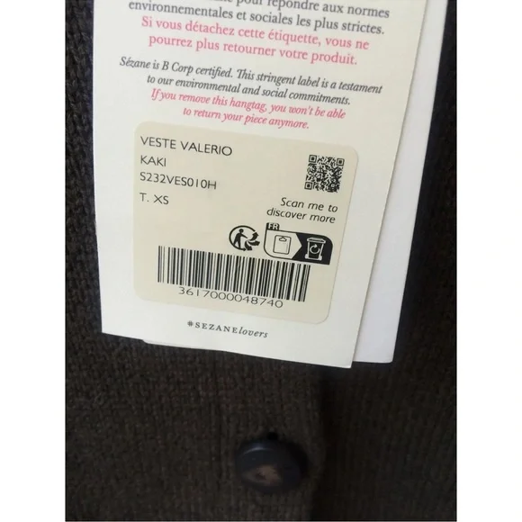 NWT SEZANE VALERIO JACKET CARDIGAN
KHAKI - Picture 7 of 14